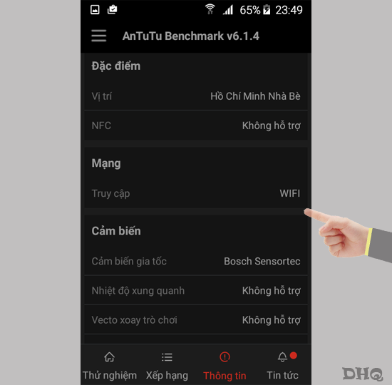 Đặc điểm, mạng, cảm biến